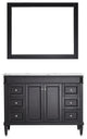 Catania 48" Vanity in Espresso with Carrara White Marble Countertop With Mirror