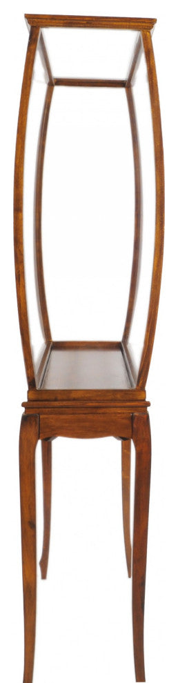 15" Brown And Clear Glass Standard Display Stand