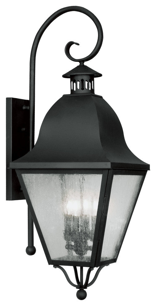 Amwell Outdoor Wall Lantern, Black