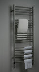 Hardwired Towel Warmer With Programmable Timer, Amba Jeeves D Curved, Brushed
