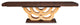 Camellia Field Rectangular Pedestal Dining Table, Warm Pecan
