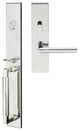 Stockholm Lever, Mortise Entry Handleset, LHR, Polished Stainless Steel