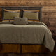 Highland Lodge Olive Brown Rustic Bedding 5 Piece Comforter Set, Super Queen