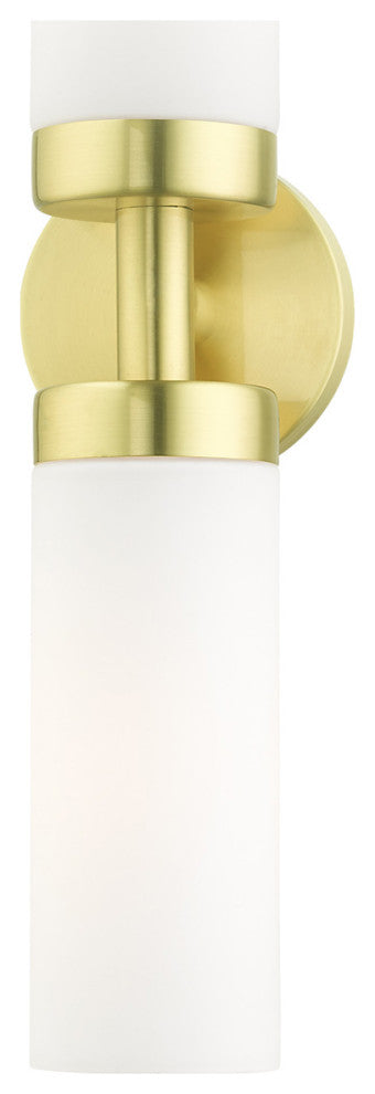 Satin Brass Nautical, Industrial, Contemporary, Urban, Sleek Vanity Sconce