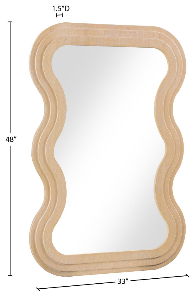 Bellagio Oak Veneer Mirror, Natural