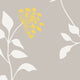 Branch Flower Peel and Stick Vinyl Wallpaper, Warm Gray/Yellow, 24"w X 60"h