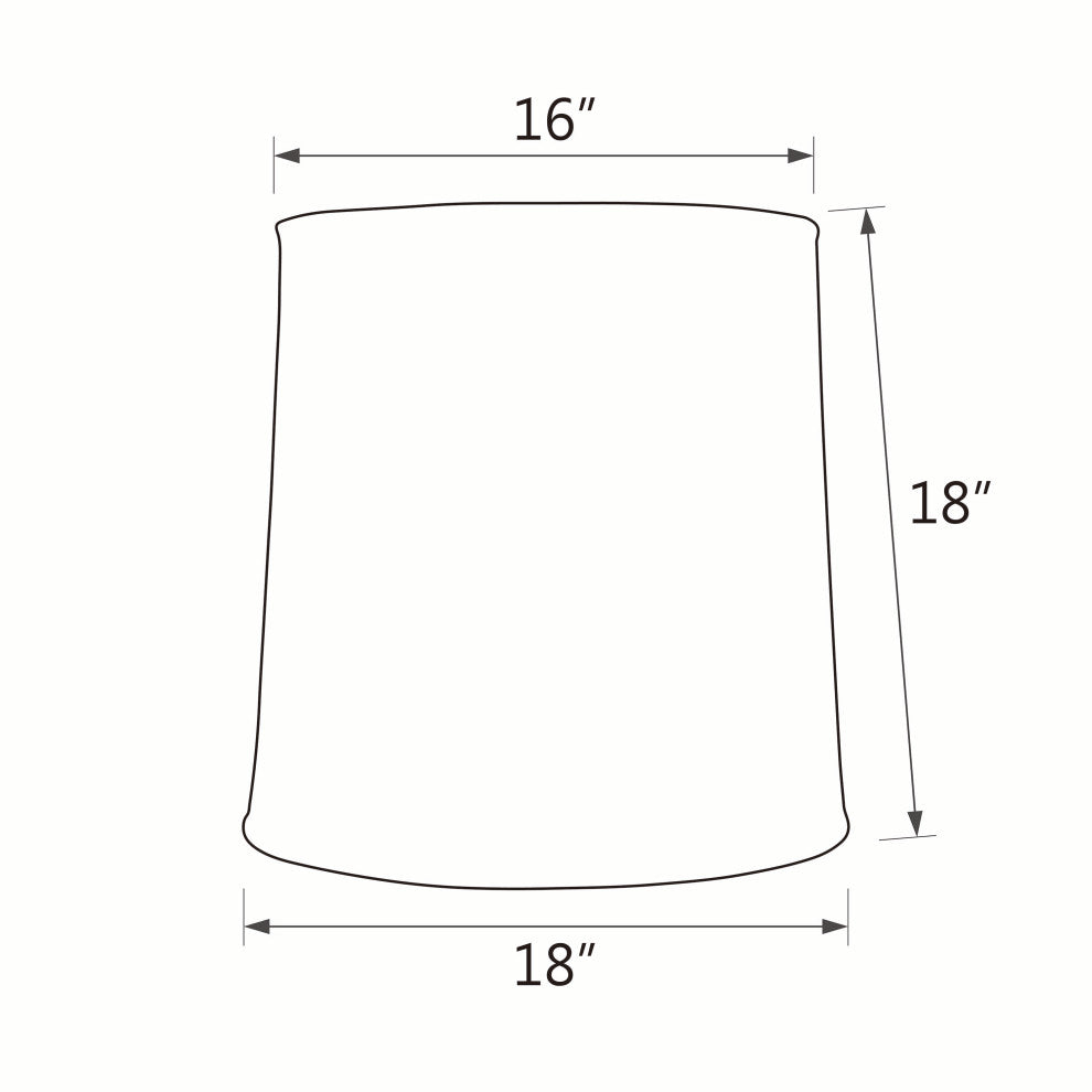 35007 Empire Shape Spider Lamp Shade, Silver Gray, 18" wide, 16"x18"x18"