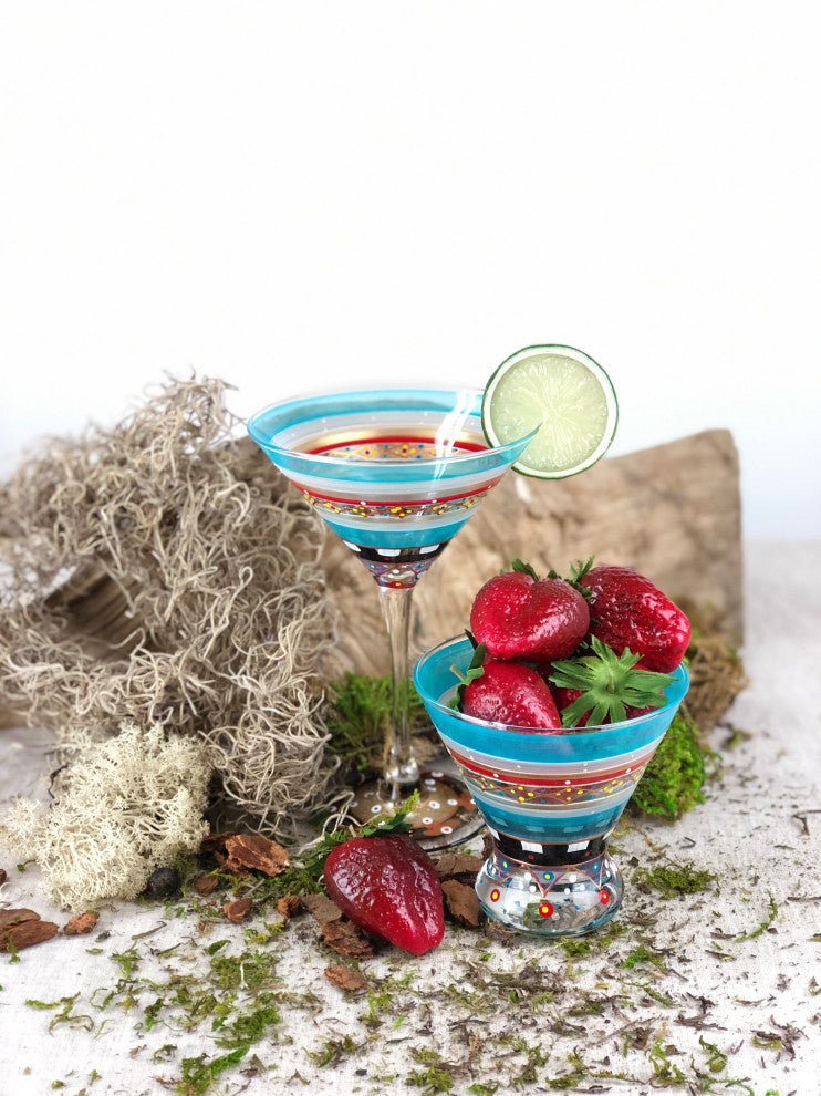 Mosaic Carnival Cosmos Glasses, Set of 2