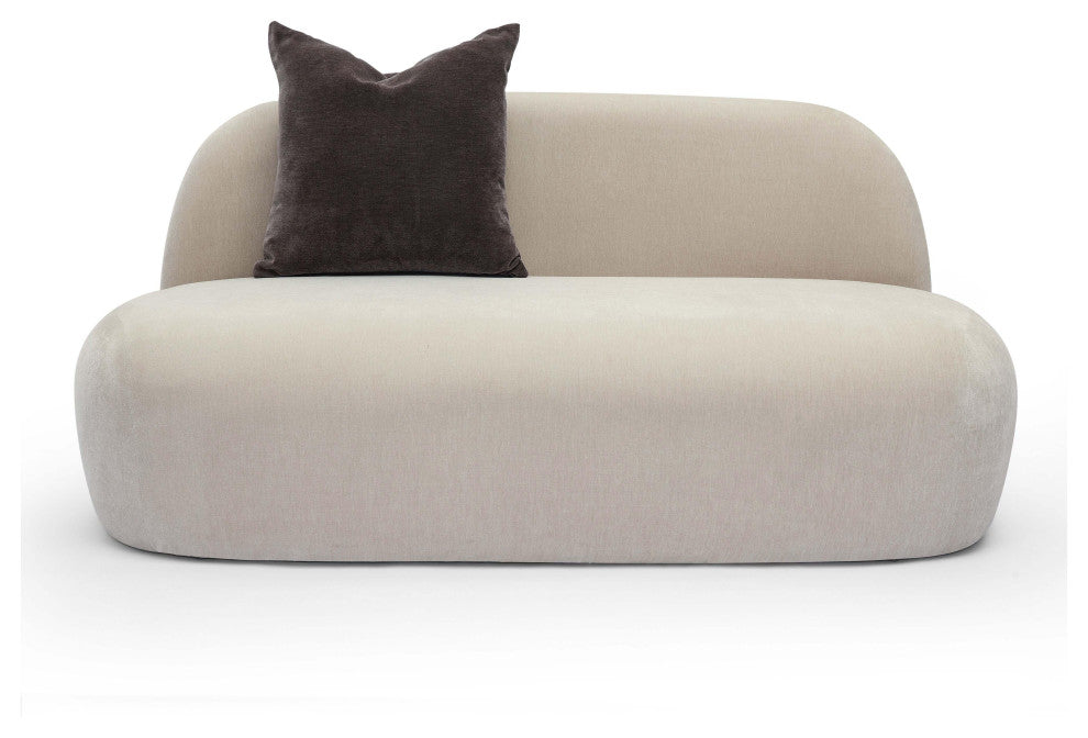 Carraway Upcycled Chenille Loveseat, Taupe Upcycled Chenille