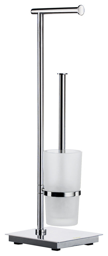 Outline Lite Toilet Roll Holder/Toilet Brush Stainless Steel Polished