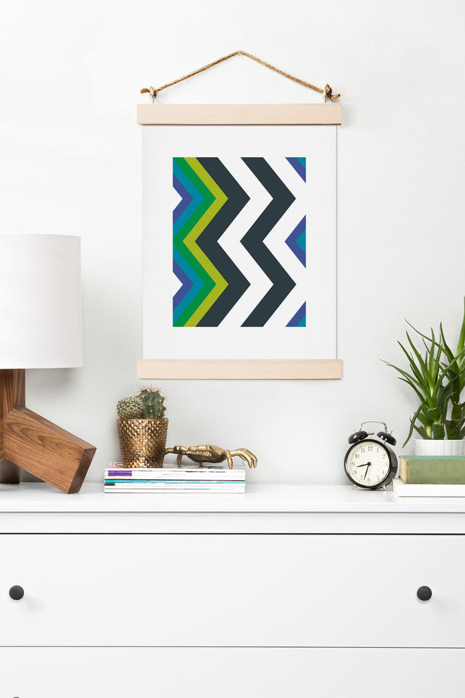 Deny Designs Karen Harris Modernity Galaxy Cool Chevron Art Print