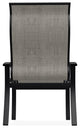 Belle Isle Sling Outdoor Dining Chair, Smoke/Black