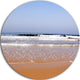 Beautiful Sea And Beach Ashdod Israel, Seascape Disc Metal Artwork, 23"