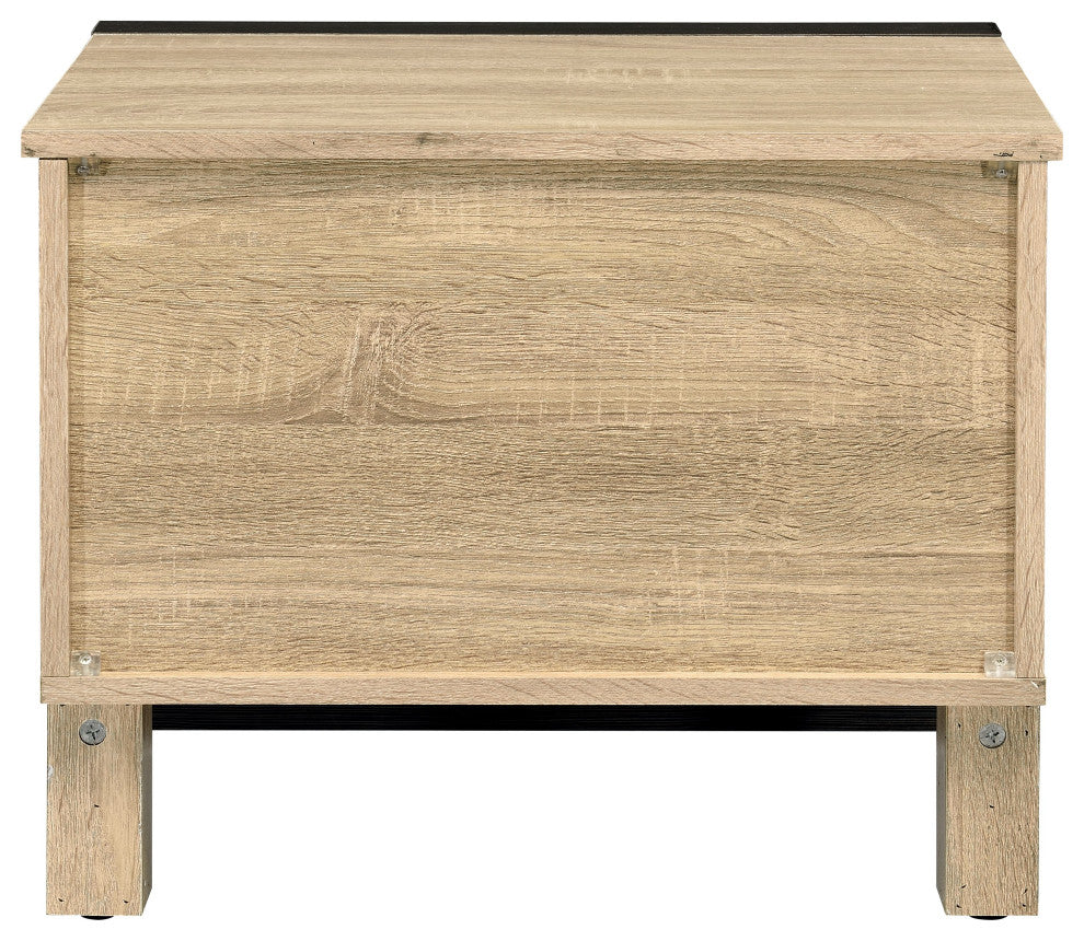 Erasto Accent Table, Oak and Black Finish