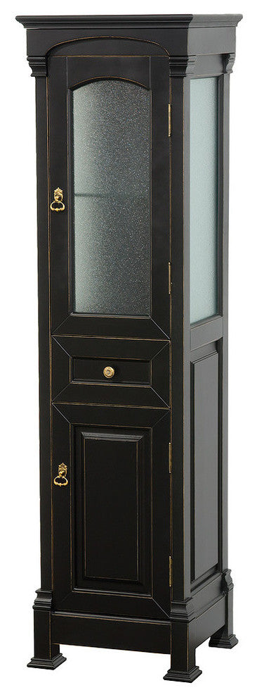 Bathroom Linen Tower With Cabinet Storage