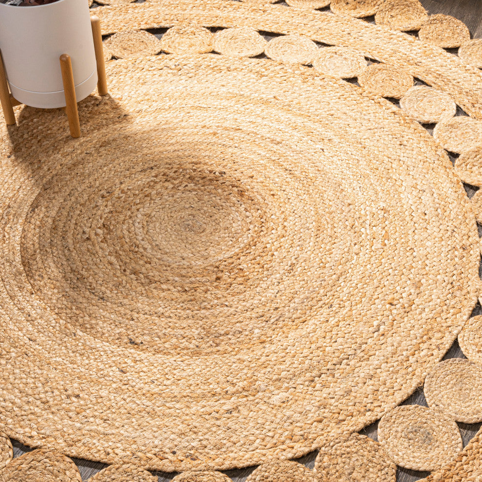 Bodhi Round Natural Jute Hippie Circle, 5' Round