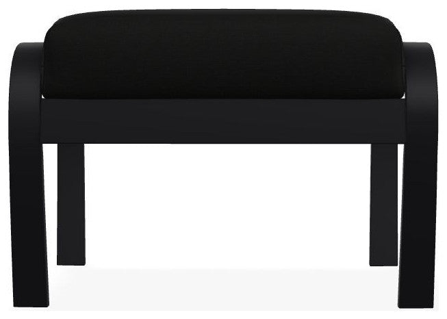 Belle Isle Cushion Outdoor Ottoman, Black/Black