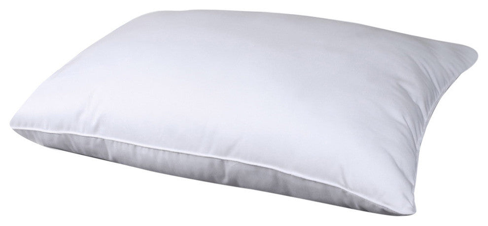 Lotus Home 100% Cotton Water & Stain Resistant Bed Pillow, White, Queen