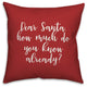 Dear Santa, Red 18x18 Throw Pillow Cover