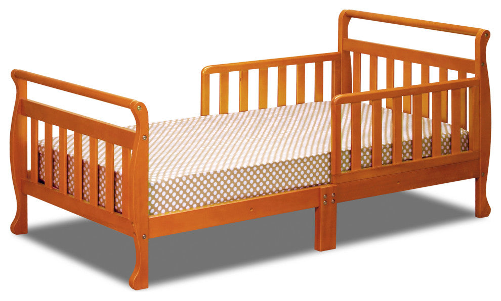 Baby Mile Bailey Sleigh Toddler Bed, Pecan