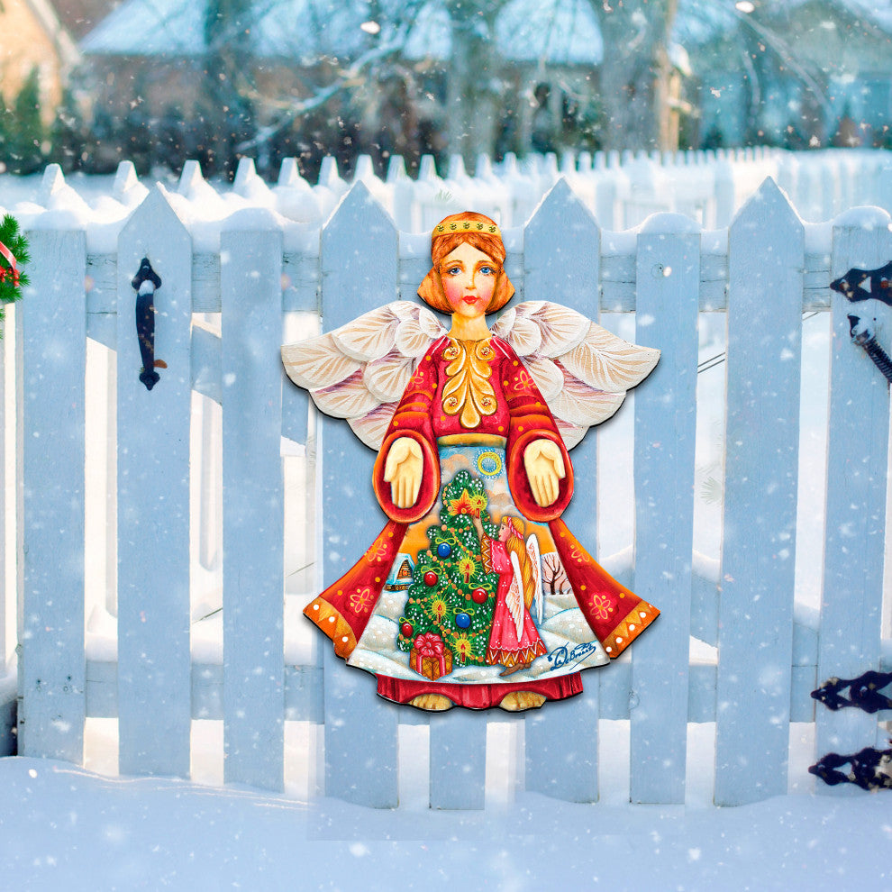 Christmas Tree Angel Door Hanger