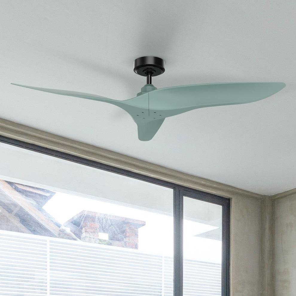 Aerofanture 52 in Modern Indoor Black DC Motor Ceiling Fan With Remote