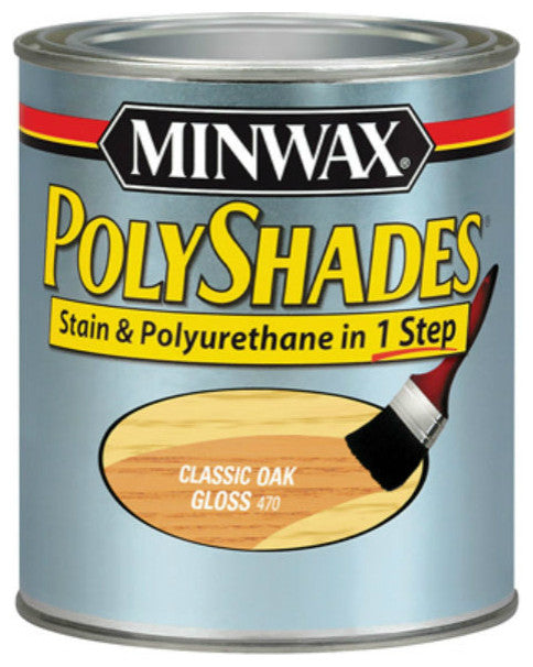 Minwax® 61470 PolyShades® Stain & Polyurethane Gloss Finish, Classic Oak, 1 Qt