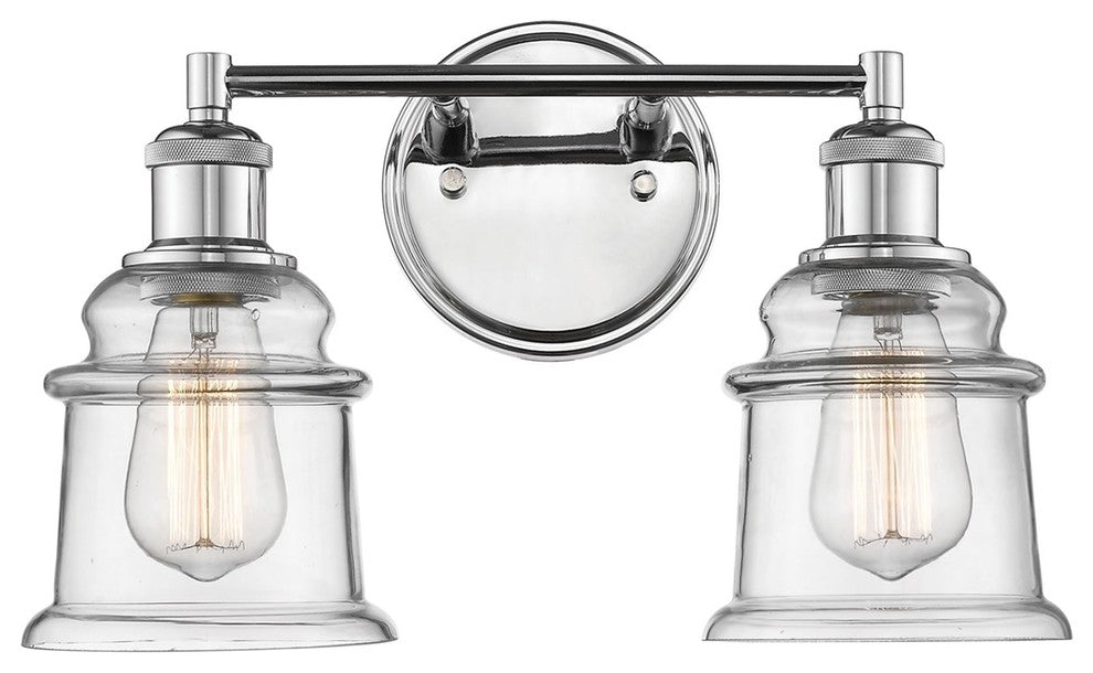 Millennium Lighting Vanity, Chrome, Clear