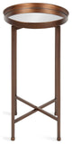 Celia Round Metal Foldable Tray Accent Table, Bronze 14x14x25.75