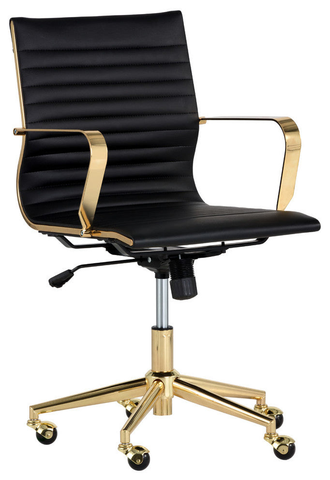 Jessica Office Chair, Gold, Black