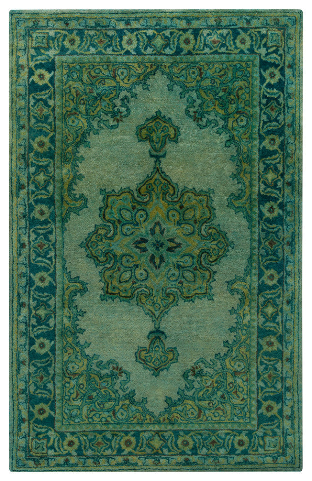 Surya Mykonos MYK-5009 Traditional Area Rug, Olive, 2' x 3' Rectangle