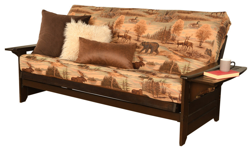 Mesa Frame Futon With Espresso Finish, Great Outdoors