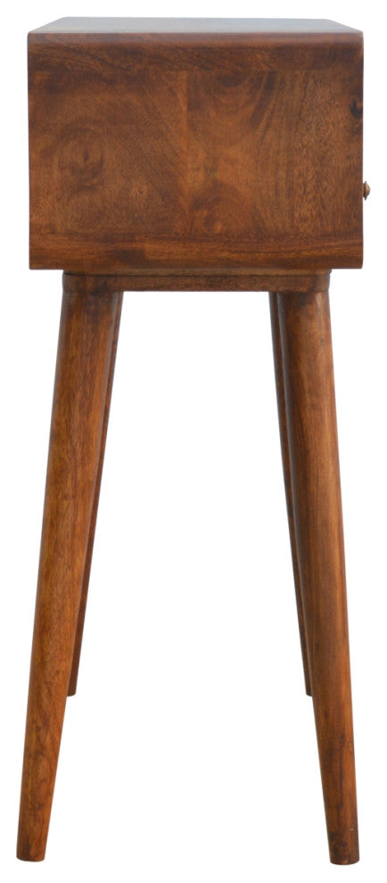 Curved Chestnut Console Table