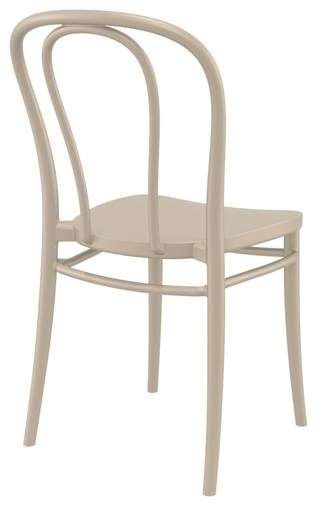 Victor Resin Outdoor Chair Taupe, Set of 2