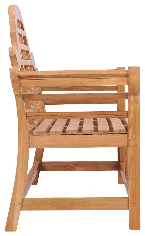 Teak Wood Lutyens Outdoor Triple Bench