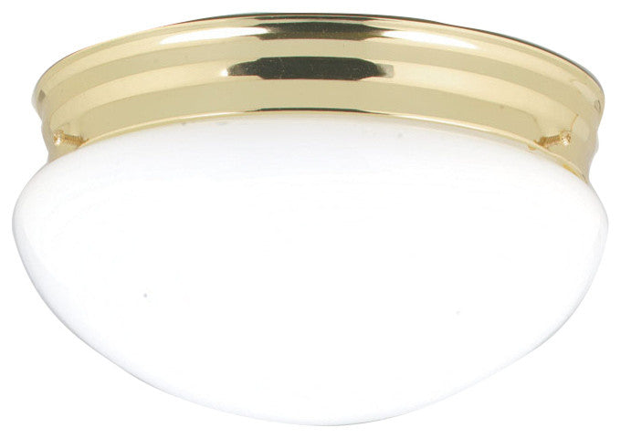 Westinghouse 66609 2-Light Interior Flush-Mount Ceiling Fixture, Polished Brass