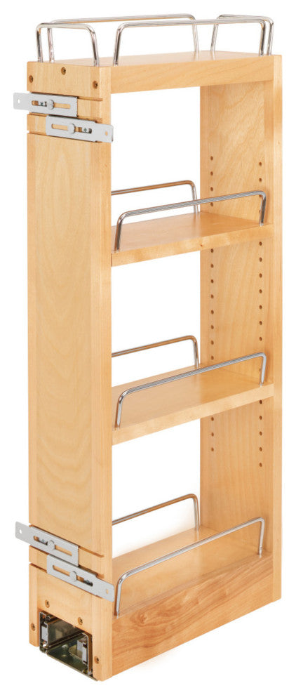 Wood Wall Cabinet Pull Out Organizer for 30" H Cabinets With BB Soft Close, 5"