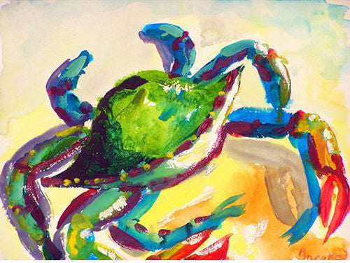 Betsy Drake Teal Crab 30 Inch By 50 Inch Comfort Floor Mat