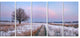 "Dry Oak Tree in Winter Panorama" Landscape Print Wall Art, 5 Panels, 60"x28"