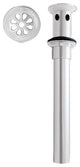 High-Flow Grid Lavatory Drain With Overflow Holes, Exposed Powder Coated White