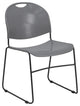 Flash Furniture Hercules Ultra Compact Stacking Chair in Gray and Black