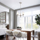 3-Light Brushed Nickel Modern Chandelier With Clear Glass Shades