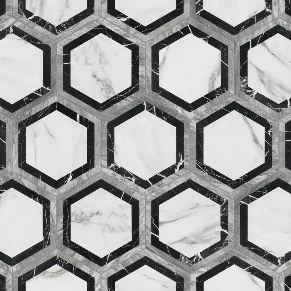 Marbilia Hex Agra with Biotech Porcelain Floor and Wall Tile