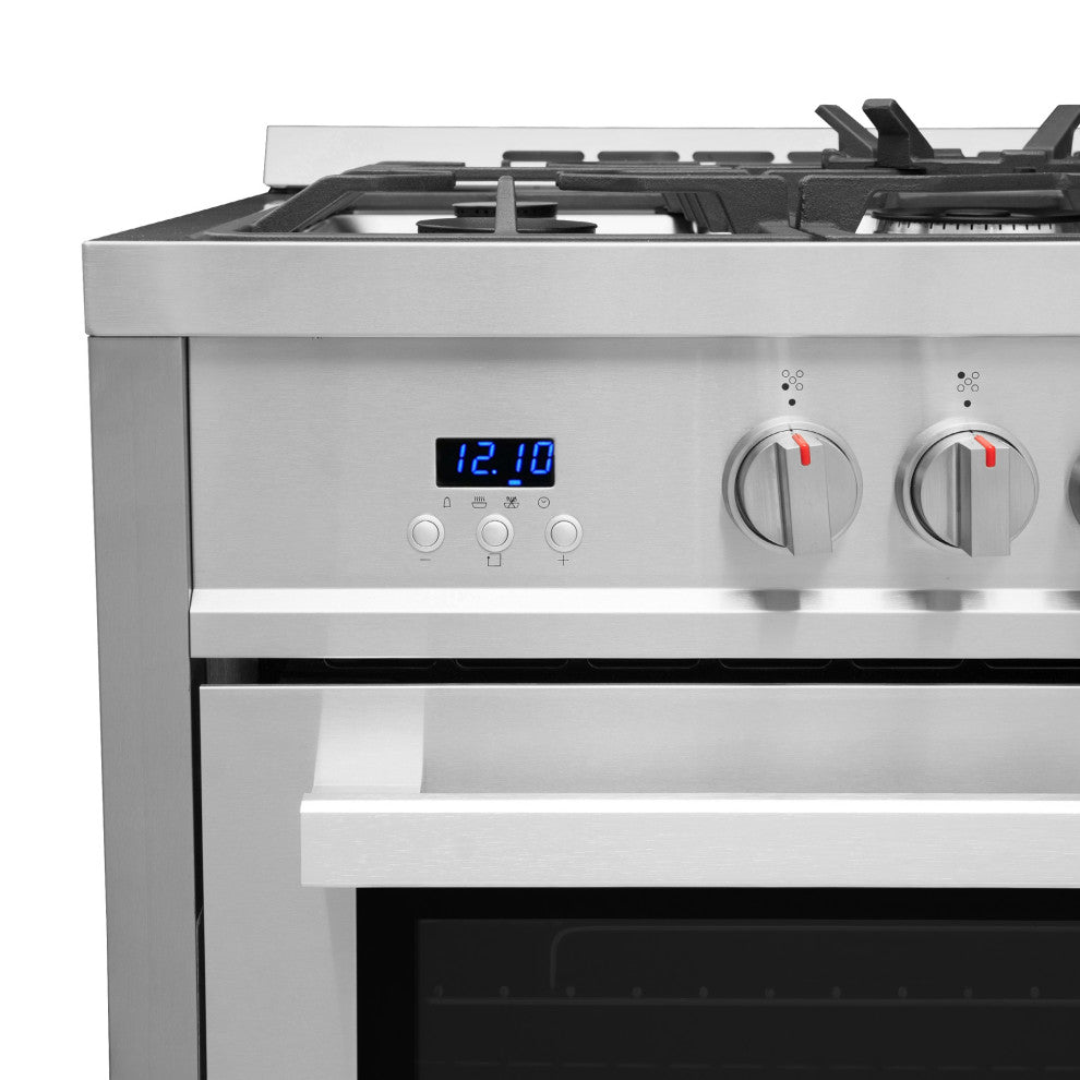 Cosmo Gas Range 5 Burners Modern Stainless Steel Convection Oven Professional