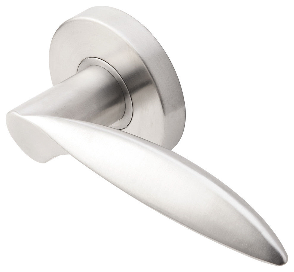 Stratus Lever, Tubular Privacy, Satin Stainless Steel, 2-3/8" Backset