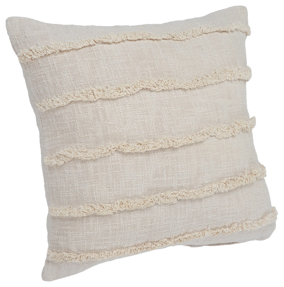 Overtufted Solid Throw Pillow, Birch
