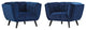 Bestow 2-Piece Velvet Armchair Set Navy