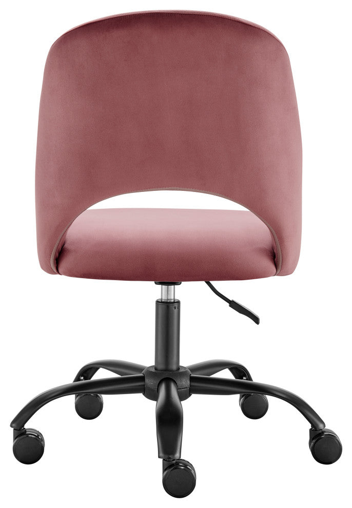 Alby Office Chair, Rose With Black Base