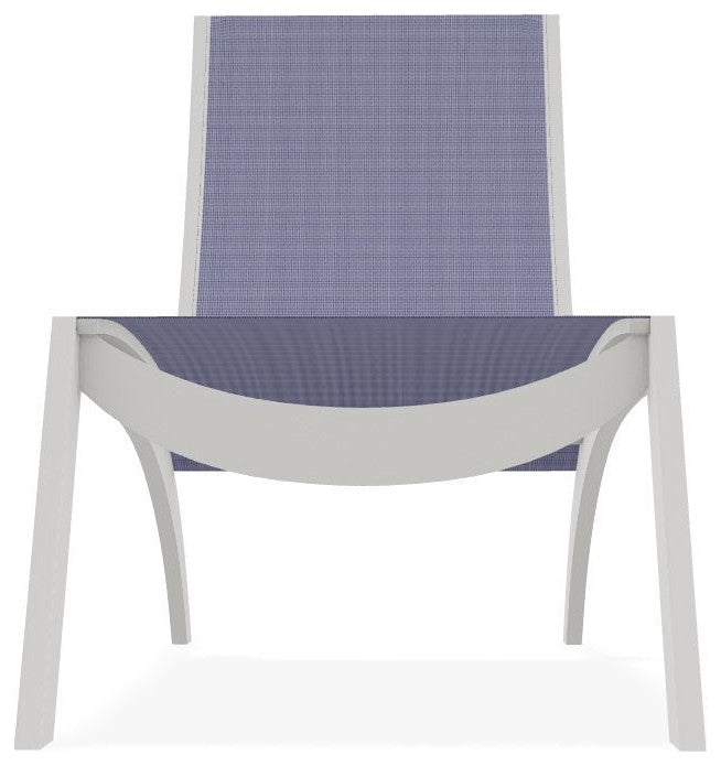 Dune Sling Stackable Outdoor Hydro-Lounge Chaise, Breeze/Snow