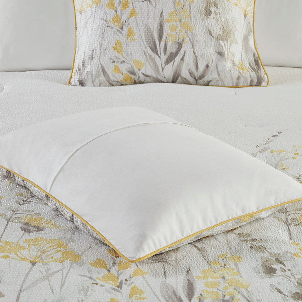 Madison Park Prairie 5 Piece Seersucker Comforter Set With Throw Pillows